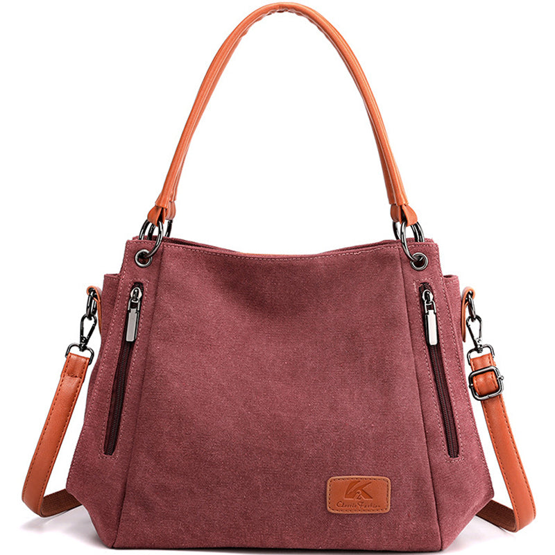 Simple Canvas Handbag Shoulder Bag Purse