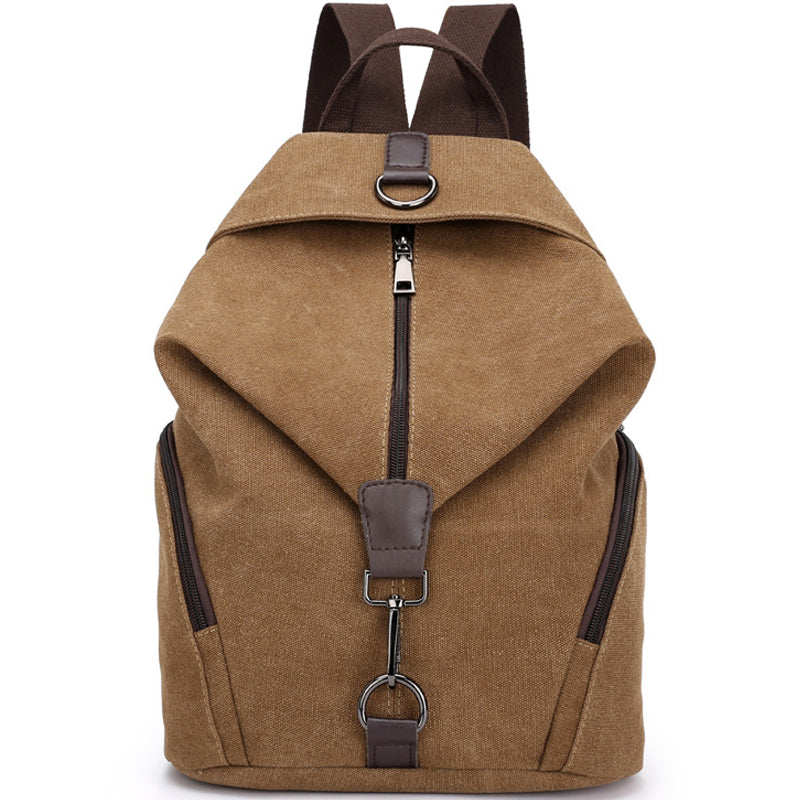 Travel Zipper Backpack Laptop Canvas Bag