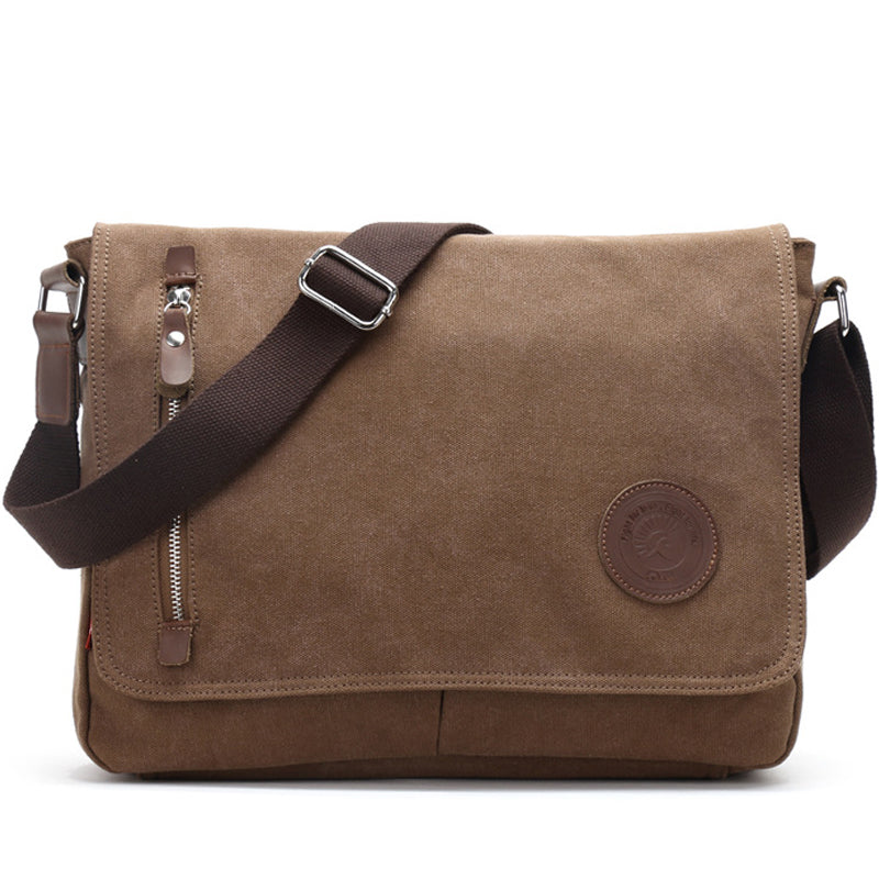 14in Men Canvas Bags Casual Student Satchel