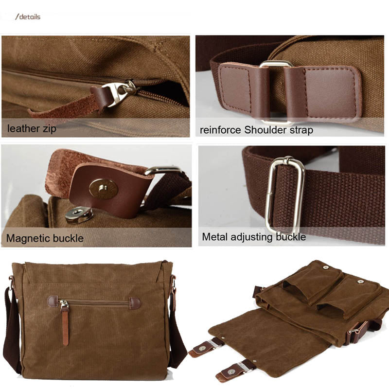 Retro Canvas Shoulder Bag For Students