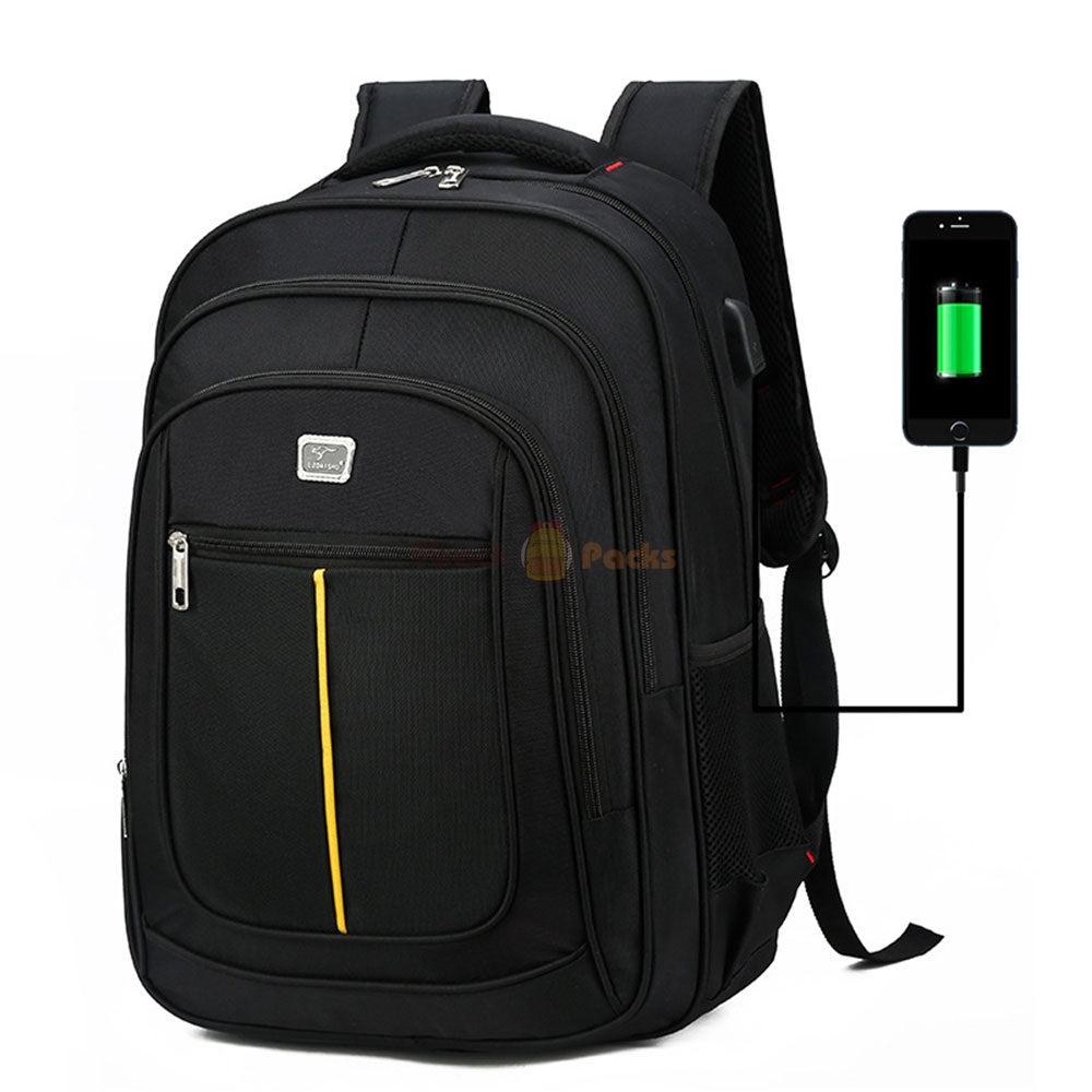 Travel Backpack with USB Charging Port for Teen Boys Oxford Large Capacity School Bag Top Level