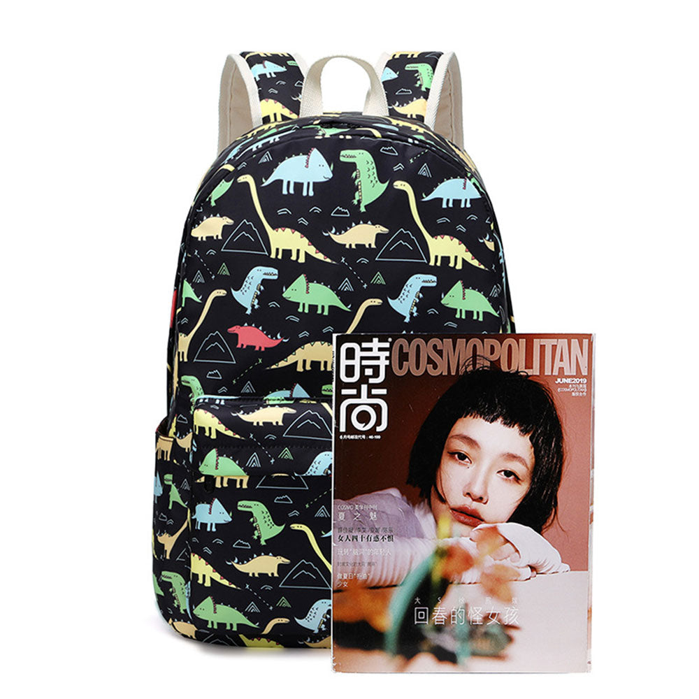 Dinosaur & Unicorn Printing Backpack Sets for Teens Back to School Bookbag for Middle School/Primary School Kids