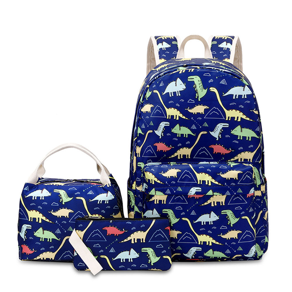 Dinosaur & Unicorn Printing Backpack Sets for Teens Back to School Bookbag for Middle School/Primary School Kids