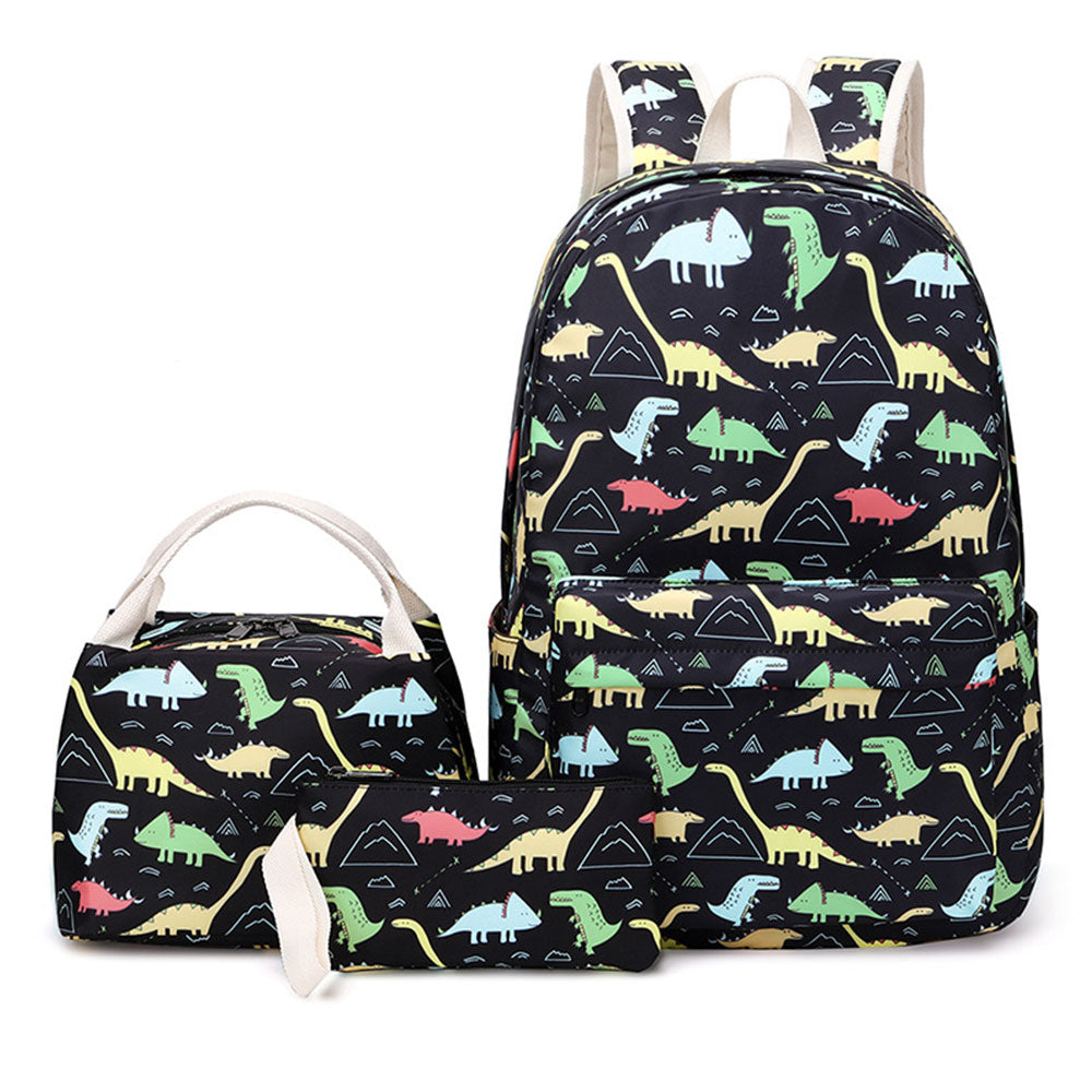 Dinosaur & Unicorn Printing Backpack Sets for Teens Back to School Bookbag for Middle School/Primary School Kids