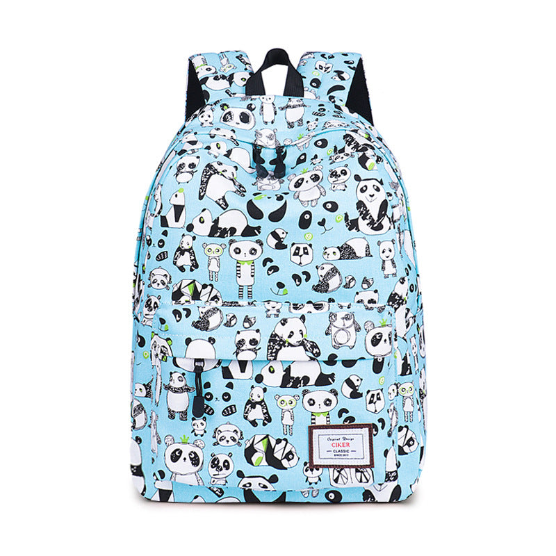 School Backpack Lovely Panda Printed Waterproof Bookbag Daypack for High School