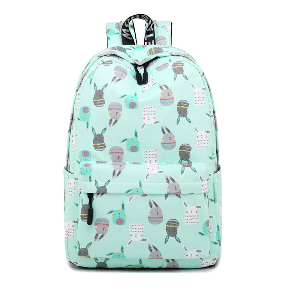 Girls' Cartoon Backpack with Laptop Compartment Rabbit Printing College Backpack