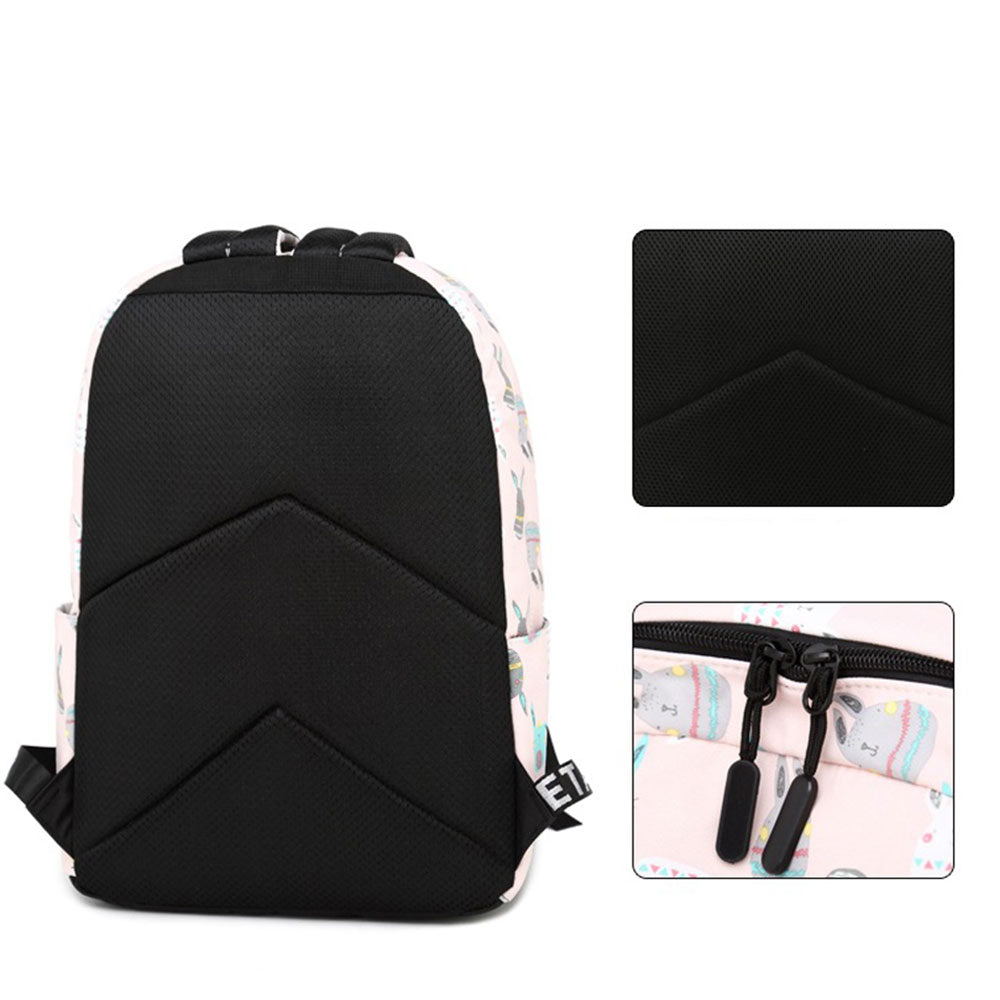 Girls' Cartoon Backpack with Laptop Compartment Rabbit Printing College Backpack