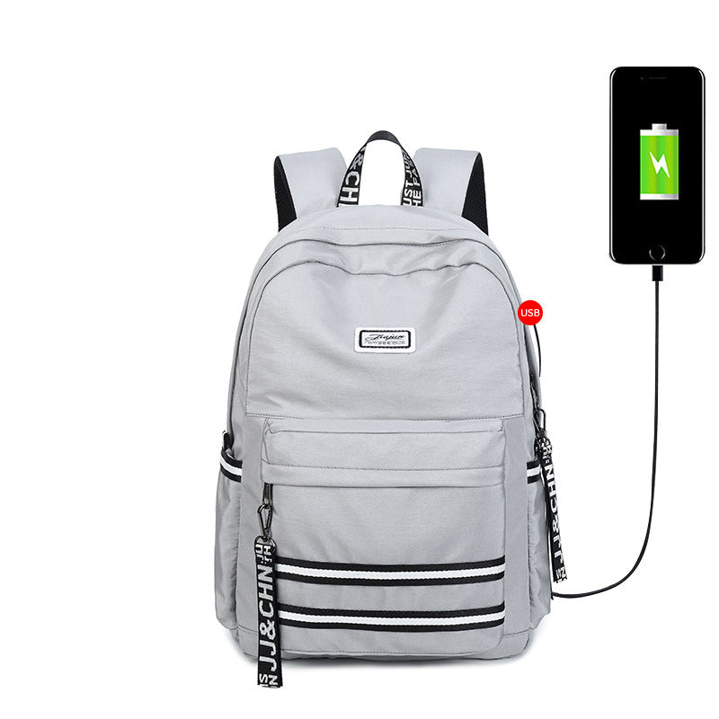 Sporty Lightweight Travel Waterproof Backpack with USB Charging Port Top Level
