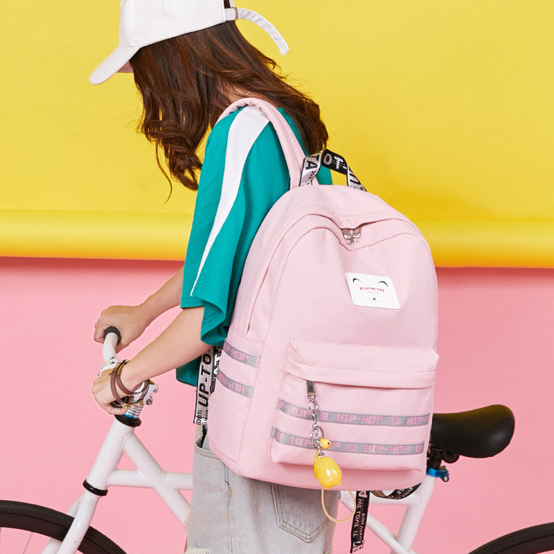 Girls School Backpack with USB Charger Cute Lightweight Bookbag Travel Bag Top Level