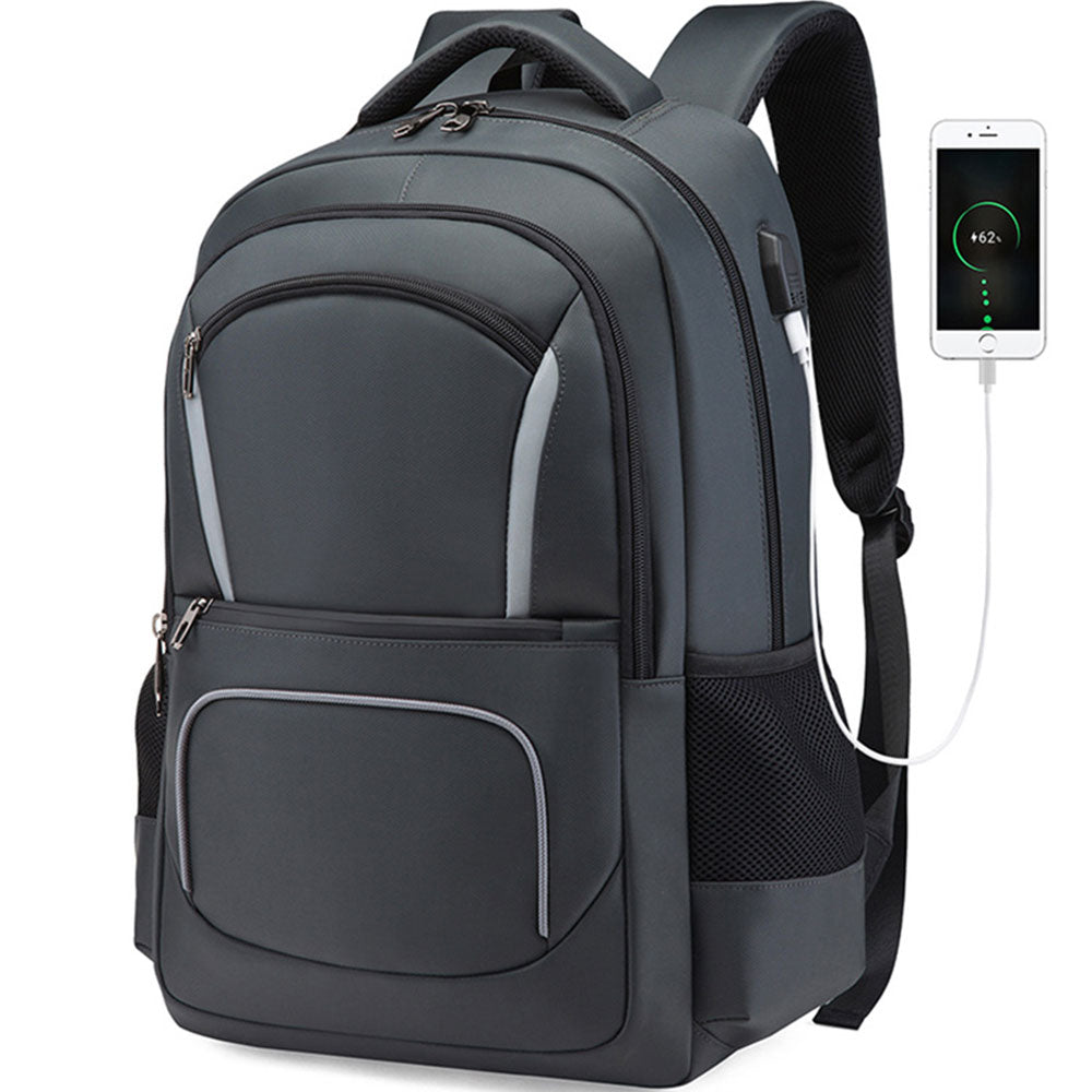 Men's Outdoor Large Capacity Backpack with USB Charging Port Waterproof Commerical Commute Bag Working Bag