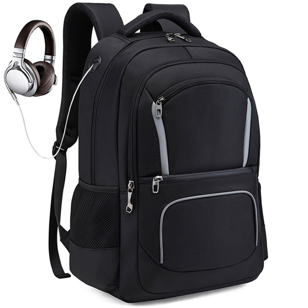 Men's Outdoor Large Capacity Backpack with USB Charging Port Waterproof Commerical Commute Bag Working Bag
