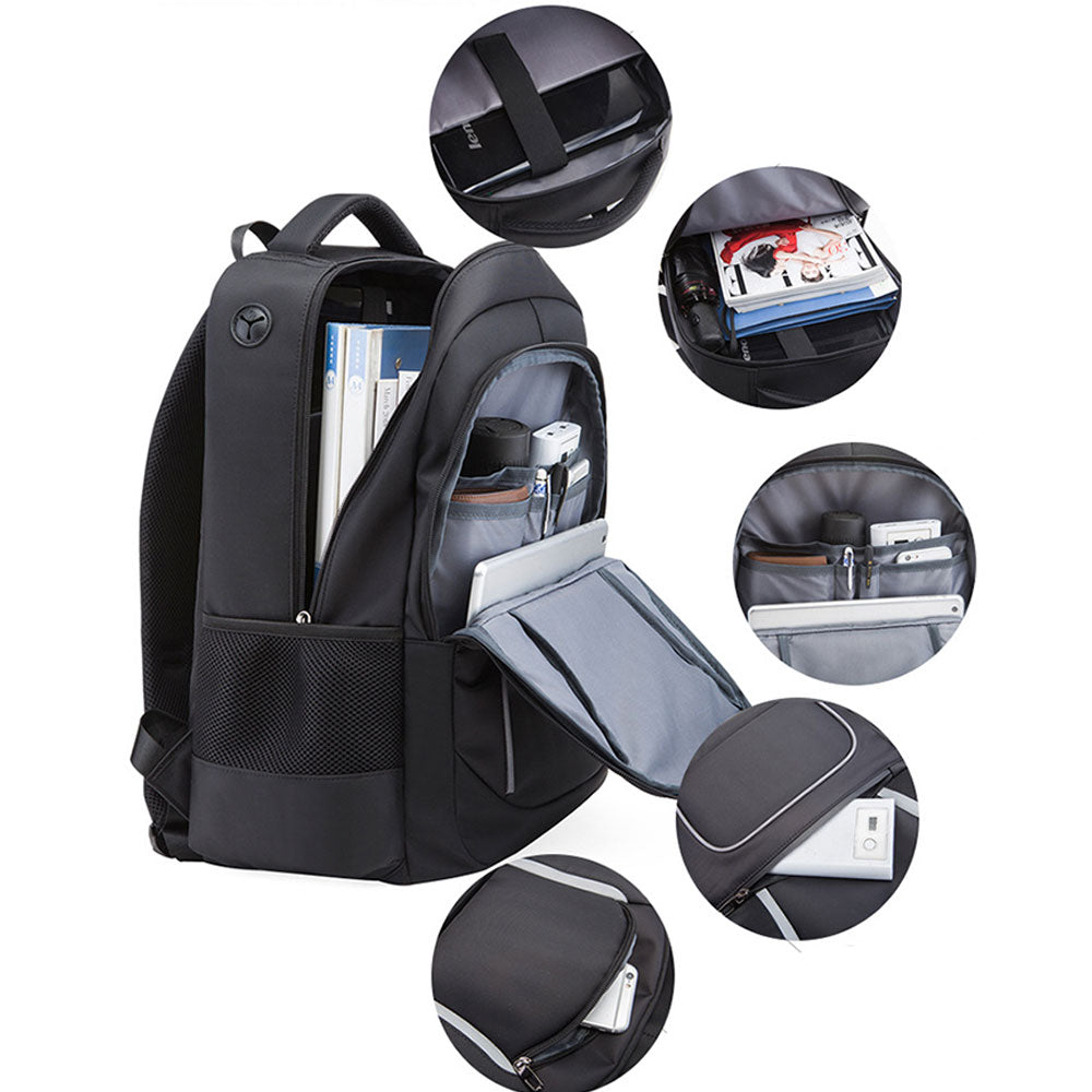 Men's Outdoor Large Capacity Backpack with USB Charging Port Waterproof Commerical Commute Bag Working Bag