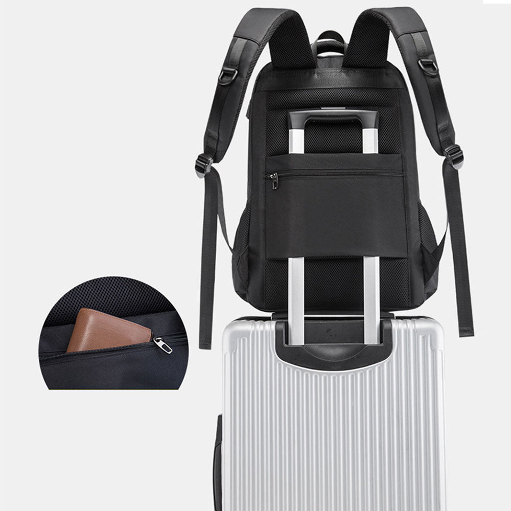 Men's Outdoor Large Capacity Backpack with USB Charging Port Waterproof Commerical Commute Bag Working Bag
