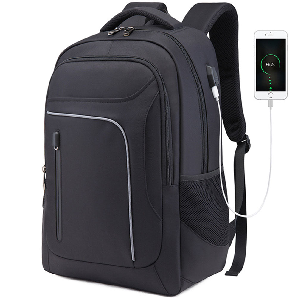 School Laptop Backpack with USB Charging Port Boys Men Commercial Bag Lightweight Travel Bag