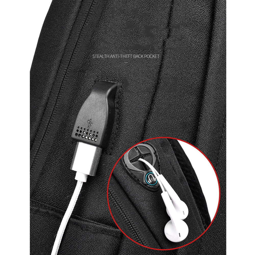 Teens Anti-theft Travel Backpack Large Capacity Business Commerical Bag with USB Charging Port