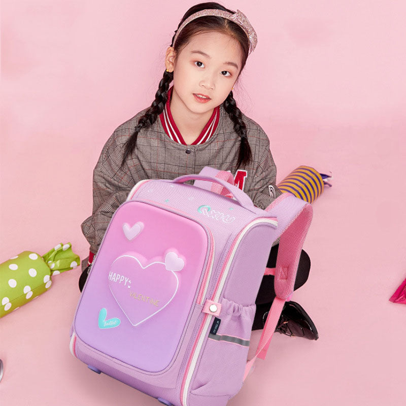 Large Capacity Backpack 3D Heart Dinosaur Children's Bookbags
