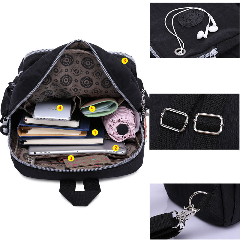 Girls Boys Backpack Nylon Waterproof Bookbag Shoulder Bags Schoolbag