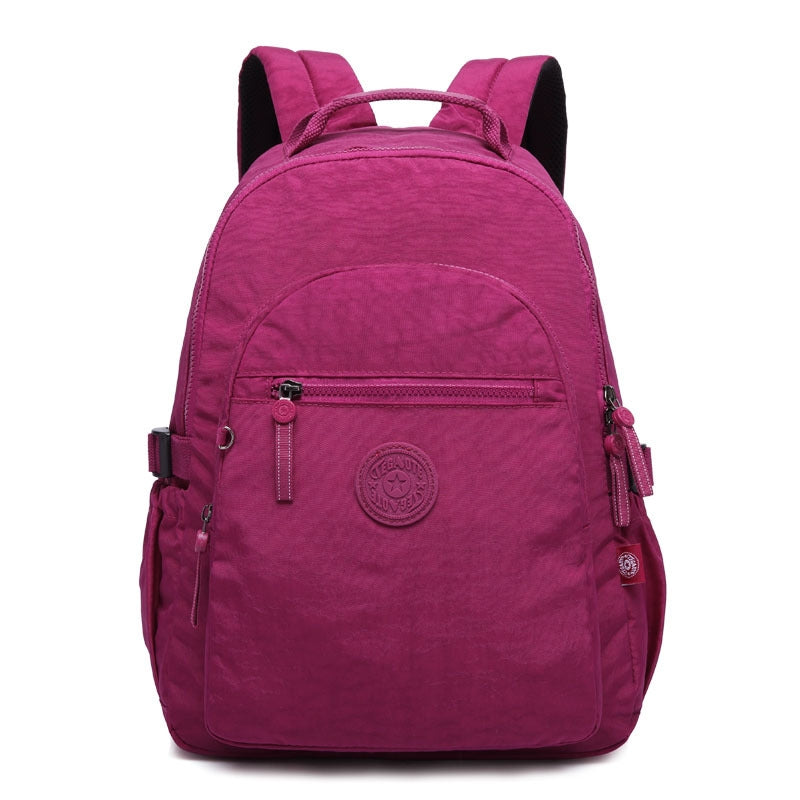 Fashion Nylon Backpack For Teens Large Capacity Student Schoolbag