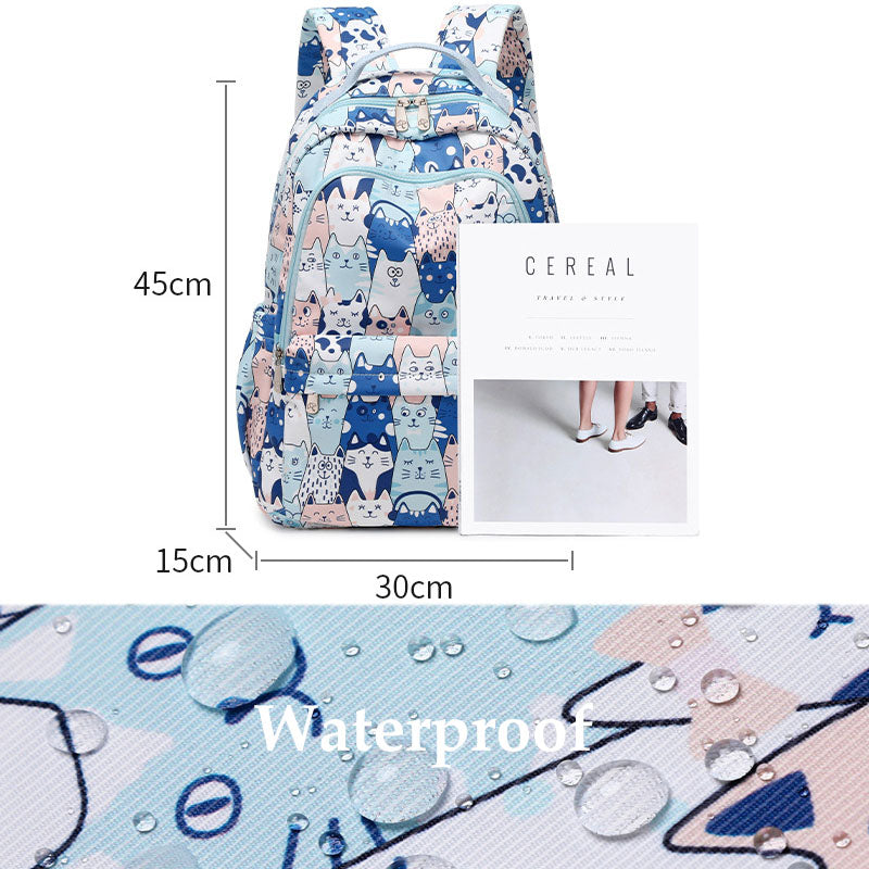 Cute Backpack Kids School Bag Large Capacity Cartoon College Bookbag