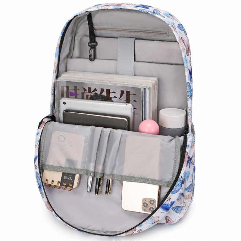 Butterfly Backpack for Women Laptop School College Bookbag Casual Daypack
