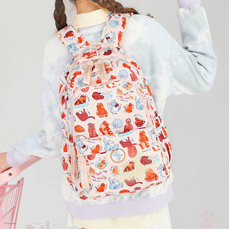 Travel Daypack Water Resistant Casual Backpack Students Multi-Pockets Bag