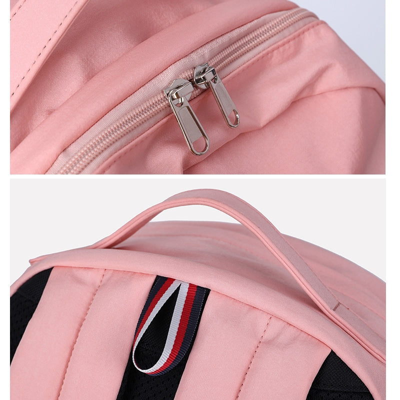 Simple Black Backpack Girls Kids Daypack Students Basic Bookbags